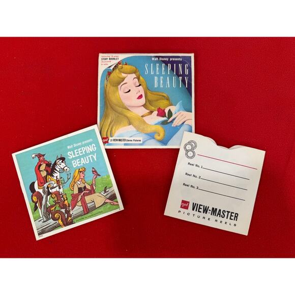 Old Disney Sleeping Beauty Viewmaster 3 Disc Set with Book - Picture 2 of 9